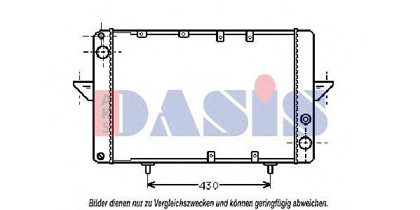 AKS DASIS 180033N Радіатор, охолодження двигуна