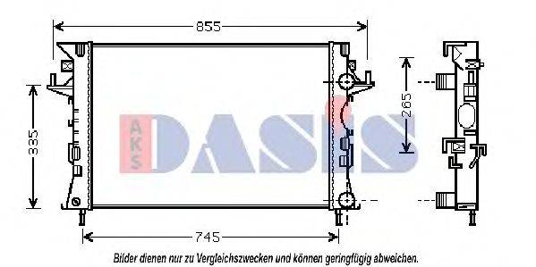 AKS DASIS 180044N Радіатор, охолодження двигуна