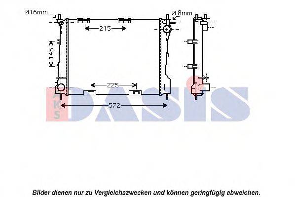 AKS DASIS 180062N Радіатор, охолодження двигуна