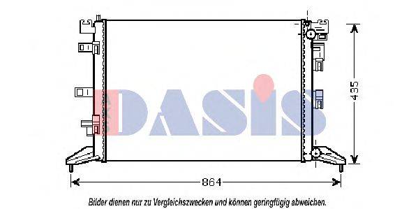 AKS DASIS 180068N Радіатор, охолодження двигуна