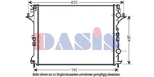 AKS DASIS 180073N Радіатор, охолодження двигуна