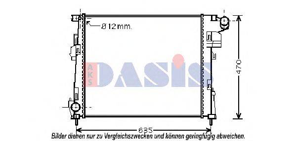 AKS DASIS 180075N Радіатор, охолодження двигуна