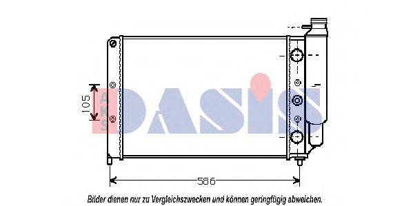 AKS DASIS 180500N Радіатор, охолодження двигуна