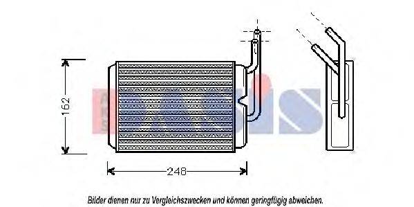 AKS DASIS 189160N Теплообмінник, опалення салону