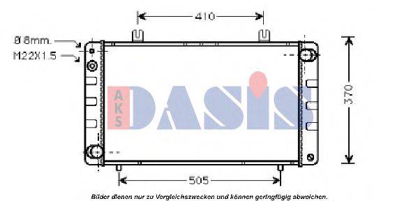 AKS DASIS 190001N Радіатор, охолодження двигуна