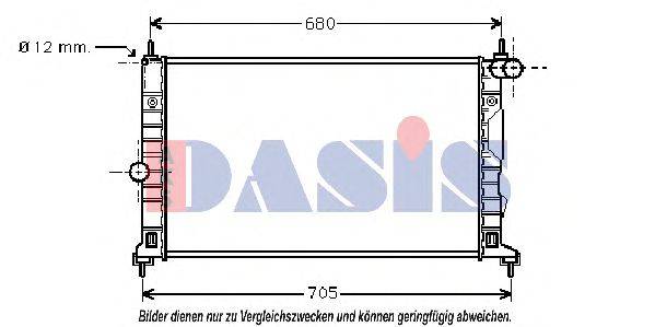 AKS DASIS 190007N Радіатор, охолодження двигуна