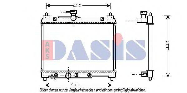 AKS DASIS 210033N Радіатор, охолодження двигуна