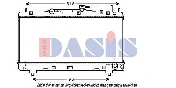 AKS DASIS 210072N Радіатор, охолодження двигуна