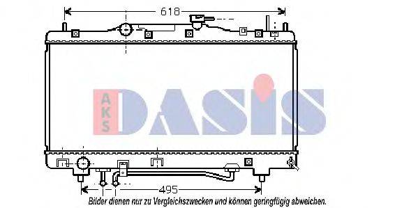 AKS DASIS 210105N Радіатор, охолодження двигуна