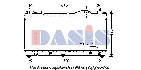 AKS DASIS 210133N Радіатор, охолодження двигуна