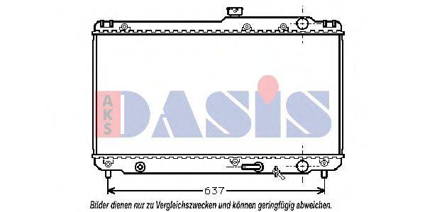 AKS DASIS 211630N Радіатор, охолодження двигуна