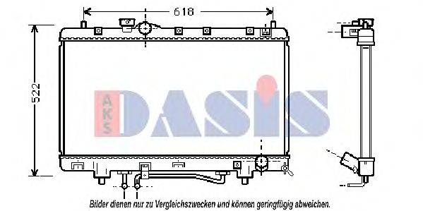 AKS DASIS 213880N Радіатор, охолодження двигуна