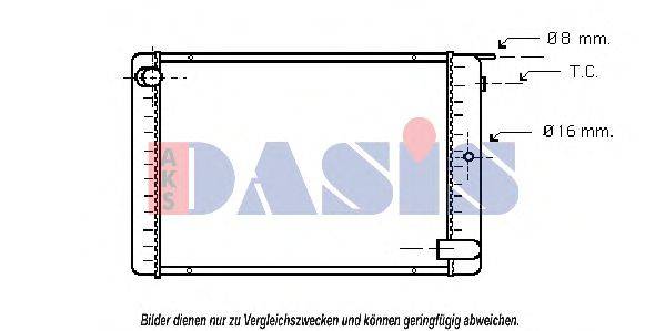 AKS DASIS 220420N Радіатор, охолодження двигуна