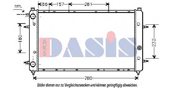 AKS DASIS 240050N Радіатор, охолодження двигуна