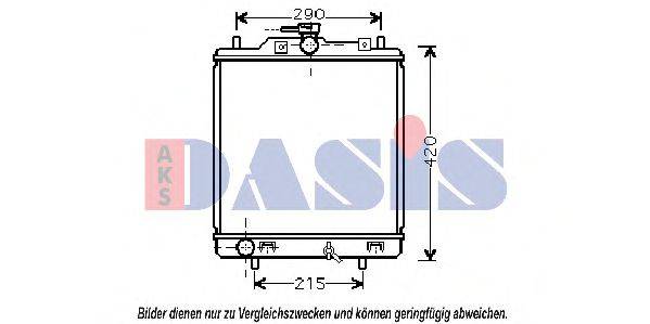 AKS DASIS 320024N Радіатор, охолодження двигуна