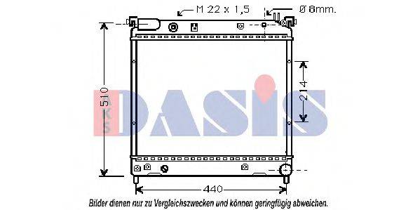 AKS DASIS 320360N Радіатор, охолодження двигуна