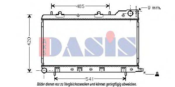 AKS DASIS 350017N Радіатор, охолодження двигуна