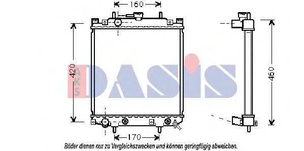 AKS DASIS 360016N Радіатор, охолодження двигуна