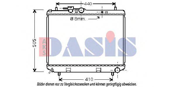 AKS DASIS 360190N Радіатор, охолодження двигуна