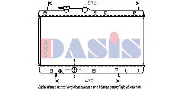 AKS DASIS 360280N Радіатор, охолодження двигуна