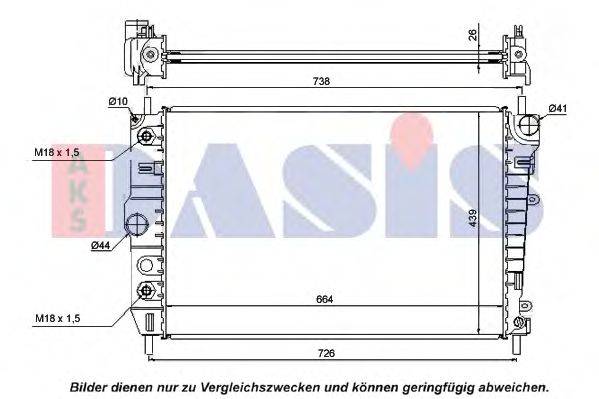 AKS DASIS 370013N Радіатор, охолодження двигуна