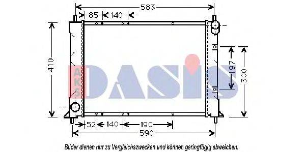 AKS DASIS 370026N Радіатор, охолодження двигуна