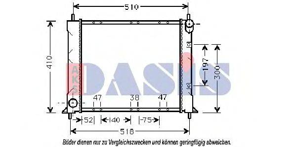 AKS DASIS 370027N Радіатор, охолодження двигуна