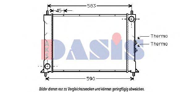 AKS DASIS 370390N Радіатор, охолодження двигуна