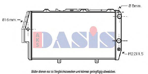 AKS DASIS 480510N Радіатор, охолодження двигуна