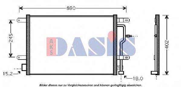 AKS DASIS 482001N Конденсатор, кондиціонер