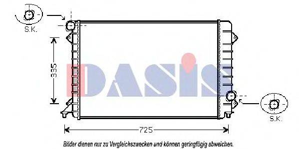 AKS DASIS 482007N Радіатор, охолодження двигуна