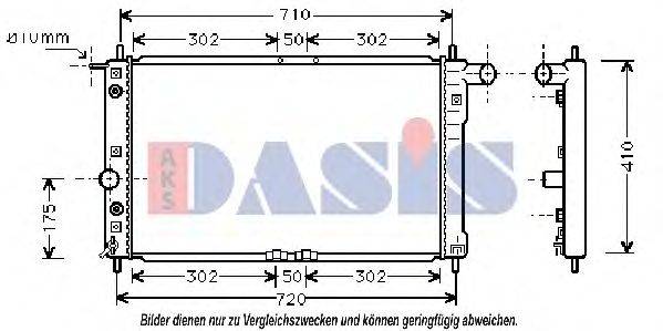 AKS DASIS 510011N Радіатор, охолодження двигуна