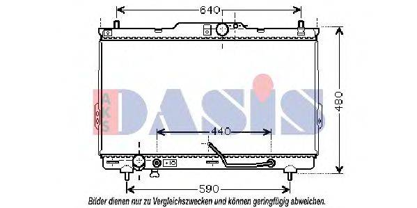 AKS DASIS 510038N Радіатор, охолодження двигуна