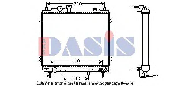 AKS DASIS 510039N Радіатор, охолодження двигуна