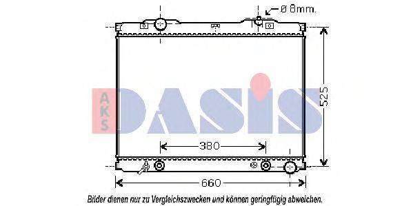 AKS DASIS 510058N Радіатор, охолодження двигуна