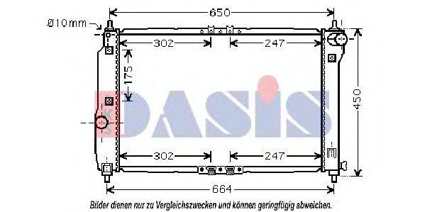 AKS DASIS 510066N Радіатор, охолодження двигуна