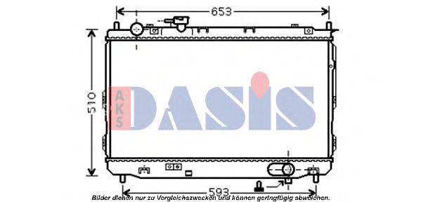 AKS DASIS 510082N Радіатор, охолодження двигуна