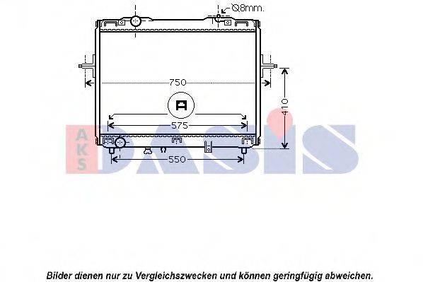 AKS DASIS 510088N Радіатор, охолодження двигуна