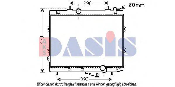 AKS DASIS 510111N Радіатор, охолодження двигуна