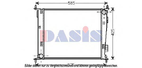 AKS DASIS 510115N Радіатор, охолодження двигуна