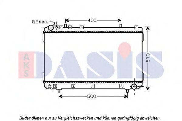 AKS DASIS 510126N Радіатор, охолодження двигуна