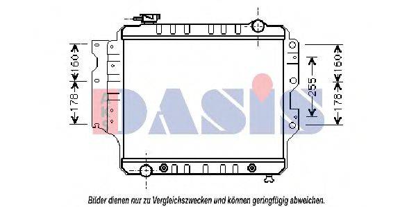 AKS DASIS 520110N Радіатор, охолодження двигуна