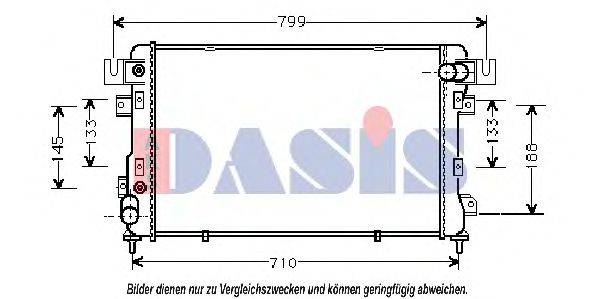 AKS DASIS 520260N Радіатор, охолодження двигуна