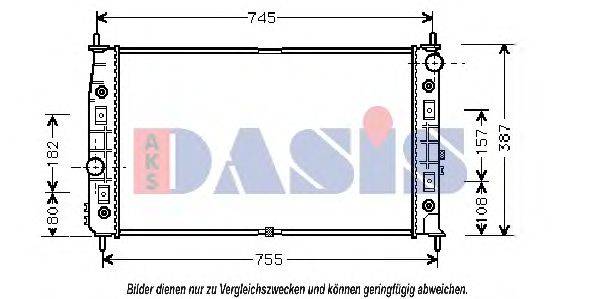 AKS DASIS 520350N Радіатор, охолодження двигуна