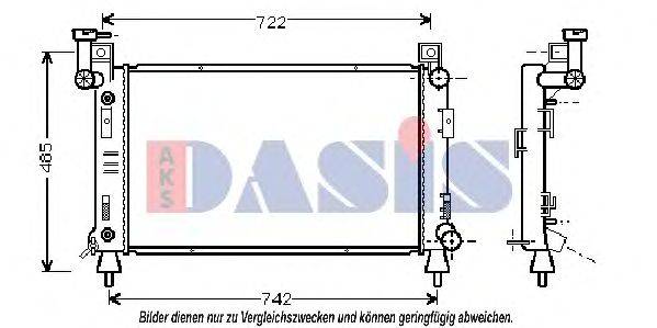 AKS DASIS 520430N Радіатор, охолодження двигуна