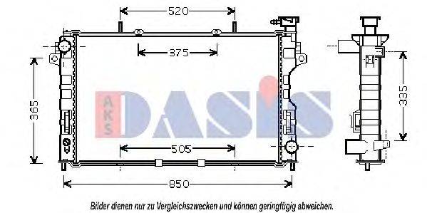 AKS DASIS 520780N Радіатор, охолодження двигуна