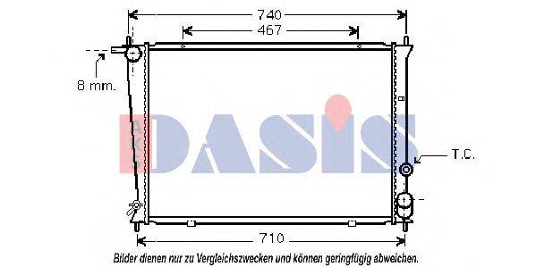 AKS DASIS 560005N Радіатор, охолодження двигуна