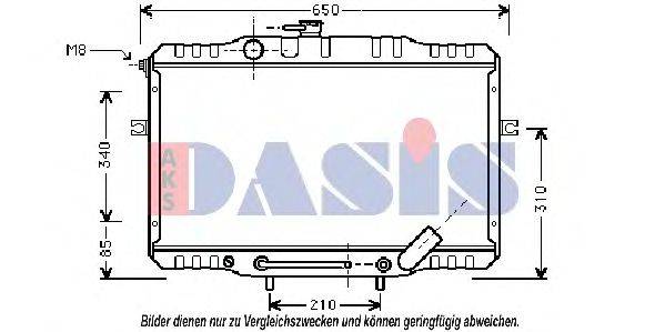 AKS DASIS 560011N Радіатор, охолодження двигуна