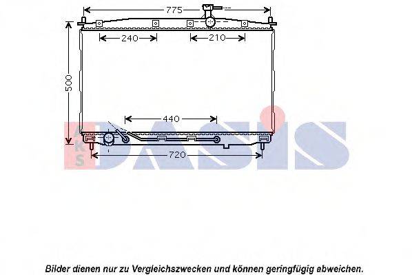 AKS DASIS 560044N Радіатор, охолодження двигуна