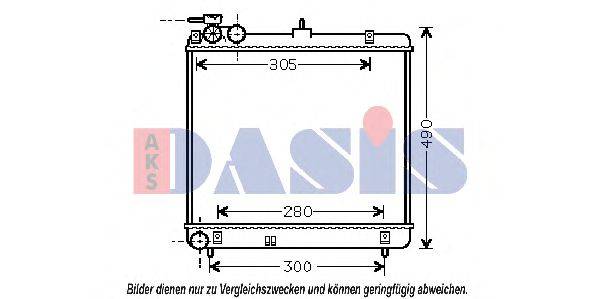 AKS DASIS 560047N Радіатор, охолодження двигуна